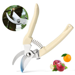 Tijeras de podar de acero inoxidable con mango de plástico, herramienta manual de jardín para recortar plantas - Product Image 4