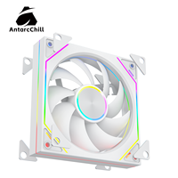 Ventilador de Chasis AntarcChill Blanco de 120 mm, Alto Flujo de Aire, Silencioso, con Rodamiento Hidráulico PWM, Ventilador de Refrigeración para Computadora, Logotipo Personalizado
