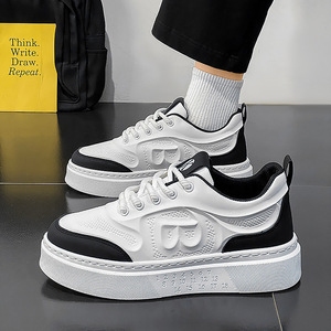 Petites chaussures blanches pour hommes, polyvalentes, légères, confortables et décontractées pour adolescents au printemps et <span class=keywords><strong>en</strong></span> été - Product Image 3