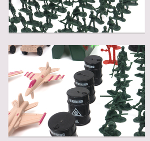 120 pièces en plastique militaire hommes semblant jouer soldats de l'armée ensembles jouet pour enfants