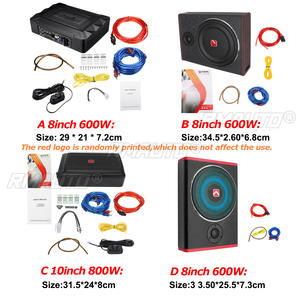 Subwoofer de voiture ultra-fin 400W/800W 8/10/15 pouces, amplificateur de basses actif, haut-parleur audio, son surround automobile - Product Image 2