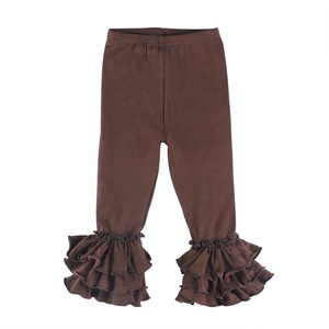 Pantalones para Niñas, Algodón Sólido, con Volantes, Leggings para Bebés, Ropa Infantil, Venta al Por Mayor - Product Image 5