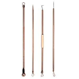 Chuyên nghiệp trên khuôn mặt lỗ chân lông sạch mụn trứng cá loại bỏ Kit mụn tì mụn comedone extractor công cụ mụn đầu đen loại bỏ công cụ - Product Image 4