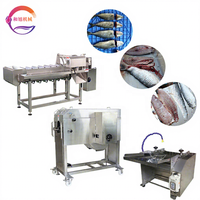 Coupeur automatique de tête de poisson enlevant la machine coupant le filet de tilapia fileter l'éplucheur de peau de poisson Machines de traitement de poisson