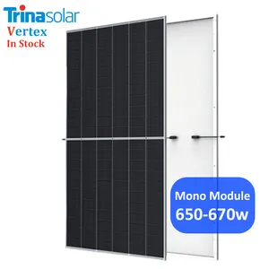 Trina 660w MONOCRYSTALLINE MODULE 650w 655w 660w 665w 670w trina solar panel mono solar panels trina solar panels 670w