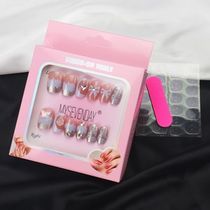 <span class=keywords><strong>Faux</strong></span> <span class=keywords><strong>ongles</strong></span> à presser de taille moyenne, couleur <span class=keywords><strong>beige</strong></span> crème brillante, couvrance totale, réutilisables, en acrylique, pour la vente en gros de produits de beauté - Product Image 2