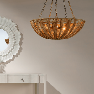 Lustres en rotin de bambou faits à la main de style traditionnel américain Décoration intérieure Art du rotin Salon Suspension minimaliste - Product Image 5