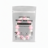Pochettes refermables en CPE mat anti-oxydation en forme d'os pour bijoux en argent 925, colliers et bagues