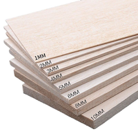 Plaques de bois de balsa naturel, plusieurs épaisseurs, planches de bois clair non finies pour le bricolage, la modélisation et la décoration de mini-jardins
