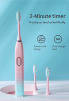 Cepillo de dientes eléctrico sónico automático portátil IPX7 5 modos Cerdas suaves Batería Cepillo de dientes eléctrico de viaje para adultos