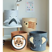 Panier de rangement, sac de rangement, jouets d'enfants, de dessins animés, boîte de rangement en feutre lavable pour vêtements sales