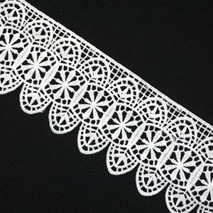 Bán Buôn Biên Giới Màu Trắng Guipure Căng Ren Thêu Vải Tùy Chỉnh Quần Áo Ren Đàn Hồi Cho Phụ Nữ Ăn Mặc - Product Image 5