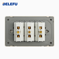 Prise murale standard italienne DELEFU grise type 118, 16A, compatible Tuya WiFi Smart Home, adaptée à une utilisation à la maison et à l'hôtel
