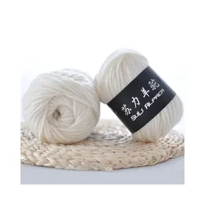 25% Alpaca 25% Wool 50% Acrylic Wool Hand Knit Stick Scarf Yarn