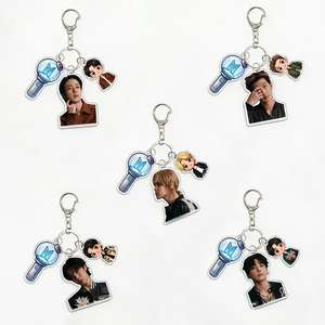 Porte-clés en acrylique imprimé UV, série Q-version Team RM Jin J-Hope, motif dessin animé, pour cadeau souvenir périphérique, vente en gros Spot Idol - Product Image 2