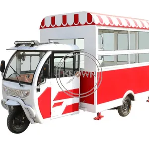 2024 3 Räder Elektro Mobile Eis wagen Cart Street Fast Food Vending Truck Hot Dog Dreirad