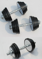 Ensemble d'haltères réglables en acier pour hommes, équipement de fitness, ensemble de barres d'entraînement pour les bras de 50 kg avec poids de 15 kg et 25 kg