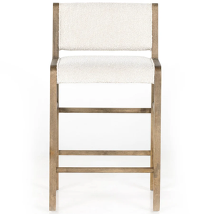 Charon Counter <b>Stool</b> Polyester, Acrylic, Solid Para <b>wood</b>, Poplar Plywood Durable High Bar <b>Stool</b> for Home Bar & Dining Room - Product Image 2