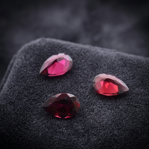 Prix de gros 7X10MM Rhodolite rose pierre naturelle en forme de poire pierre taillée à facettes en vrac pour la fabrication de bijoux - Product Image 3
