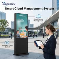 Écran publicitaire numérique extérieur INGSCREEN ultra fin, haute luminosité 3000 nits, étanche et anti-poussière IP66, écran LCD