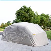 Garage de jardin pliable et rétractable de 5,5 m avec structure en acier galvanisé et bâche en tissu Oxford 600D