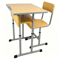 Bureaux et chaises d'école en bois pour étudiants, vente directe d'usine. Bureaux et chaises durables pour salles de classe. Ensembles de bureaux scolaires.