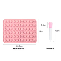 Moule créatif DIY pour petits animaux, forme de fruits, moule à fruits antiadhésif, moule en silicone pour chocolat, gelée, bonbons, pâtisserie