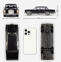 WELLY 1:24 Mercedes1963 Benz 600 Commando Voiture en alliage Modèle de véhicule Ornements Simulation Alliage moulé sous pression Modèle de voiture en alliage Modèle de voiture