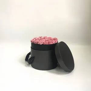 Logo small fresh-keeping rose gift <b>box</b>, cylindrical suede velvet flower <b>box</b>, customizable according to demand - Product Image 4