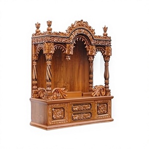 Temple de style moderne en marbre blanc traditionnel, décoration intérieure, taille personnalisée, mobilier en bois traité d'excellente qualité, pas cher - Product Image 5