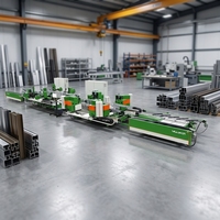 Máquina Automática de Engaste de Esquinas de Cuatro Cabezas con Sistema de Transporte Continuo de la Fábrica Tianchen, Máquina para Fabricar Ventanas de Aluminio