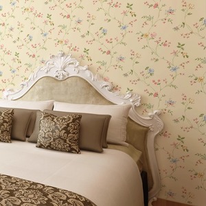 Papel Tapiz Impermeable Personalizado sin Costuras para Dormitorio <span class=keywords><strong>de</strong></span> <span class=keywords><strong>Niñas</strong></span> y Sala <span class=keywords><strong>de</strong></span> Estar, Tela <span class=keywords><strong>de</strong></span> Pared con Diseño Floral Pequeño y Moderno - Product Image 2