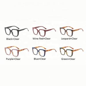 Gafas de Moda con Marco Grande y Logotipo Personalizado para Mujer, Gafas de Ojo de Gato con Protección Contra la Luz Azul - Product Image 6