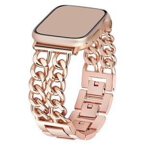<span class=keywords><strong>Bracelet</strong></span> en métal de luxe Lionorm, doré, pour <span class=keywords><strong>Apple</strong></span> <span class=keywords><strong>Watch</strong></span> Strap <span class=keywords><strong>Se</strong></span>/Ultra 2, breloques Iwatch, double chaîne, bracelets de montre pour femmes - Product Image 1