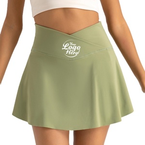 Shorts de sport 2-en-1 pour femme, taille haute, légers, respirants, durables, avec poche pour téléphone, haute visibilité, pour le tennis, la course et le golf - Product Image 2