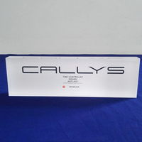 Bloc de signalisation personnalisé en acrylique transparent pour logo, présentoir de logo en acrylique, bloc de présentation en plexiglas, bloc de marque avec logo imprimé pour bureau