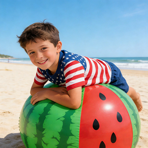 Pallone Gonfiabile Gigante in PVC a Forma di Anguria, 29 Pollici, Palla da Spiaggia Resistente, Giocattolo da Giardino per Bambini e Adulti, Intrattenimento Estivo all'Aperto - Product Image 5