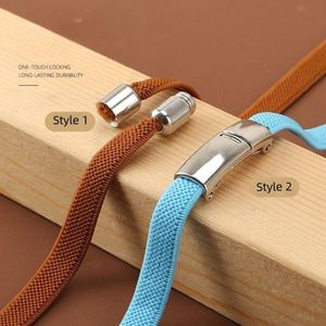 New High Quality Fashion Flat Polyester Shoelaces Metal Buckle Lazy for Set <b>Elastic</b> Convenient Assembly for Casual Sport Shoes - Product Image 2
