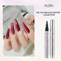 Stylo de vernis gel magnétique KUDAN Cat's Eye One Step, 24 teintes, logo personnalisé en usine pour la vente en gros aux salons de manucure européens