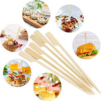 Brochettes Teppo en bambou naturel de haute qualité avec logo personnalisé, biodégradables, à long manche, pour barbecue extérieur, camping et fêtes
