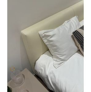 <span class=keywords><strong>Letto</strong></span> <span class=keywords><strong>matrimoniale</strong></span> sospeso con testiera in pelle a orecchie di elefante, imbottitura morbida, stile minimalista italiano, per camera da <span class=keywords><strong>letto</strong></span> principale, ideale per matrimonio - Product Image 3