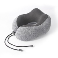 Oreiller de voyage ergonomique en mousse à mémoire de forme en U, lavable, avec poches latérales, masque pour les yeux et bouchons d'oreilles – Soulage les douleurs cervicales pour un sommeil réparateur