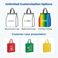 Sacs Cabas Réutilisables en Non-Tissé Polypropylène Soudés par Ultrasons, Sacs de Course avec Logo Personnalisé, Impression Rpet, Sac Cadeau Écologique