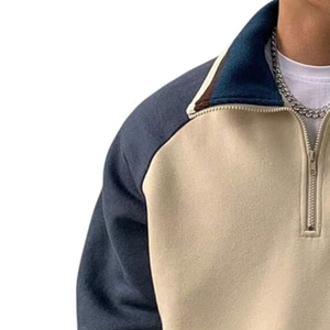 Pull en molleton à col montant coloré pour homme, chaud pour l'hiver, fabrication OEM ODM - Product Image 2