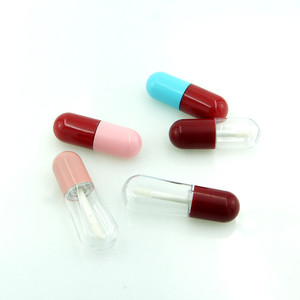 Bouteille transparente pour rouge à lèvres, gloss en forme de capsule, flacon de 3 ou 4ml, rose, rouge, bleu, brillant à lèvres, en forme de flacon - Product Image 1