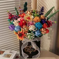 Blok Bangunan Mini Kit Anggrek Botani - Model Bunga Rakitan DIY