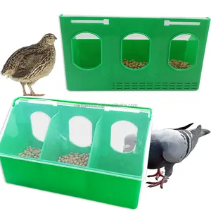 ZB LMB 24 Alimentador y bebedero automático de plástico para aves de corral con 3 agujeros para palomas