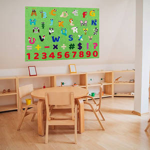 2025 nuevo diseño de letras y números de fieltro tablero de aprendizaje para niños pequeños, tablero de Historia de fieltro Kit educativo temprano regalo para colgar en la pared - Product Image 6
