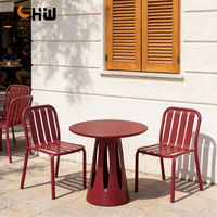 Vente directe d'usine, chaise de salle à manger multicolores pour restaurant, café, extérieur, meubles de jardin durables, chaise de terrasse, chaise de café, chaise de restaurant