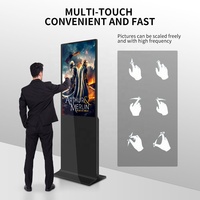 Afficheur numérique tactile sur pied de 43, 49, 55 et 65 pouces, écran LCD vertical, kiosque publicitaire pour affichage commercial en intérieur